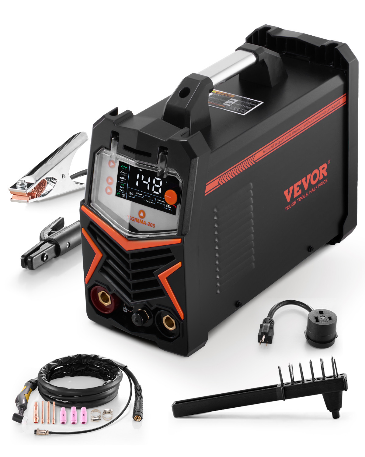 VEVOR TIG Welder 3-In-1 Welding Machine Pulse MMA Stick IGBT Inverter LED