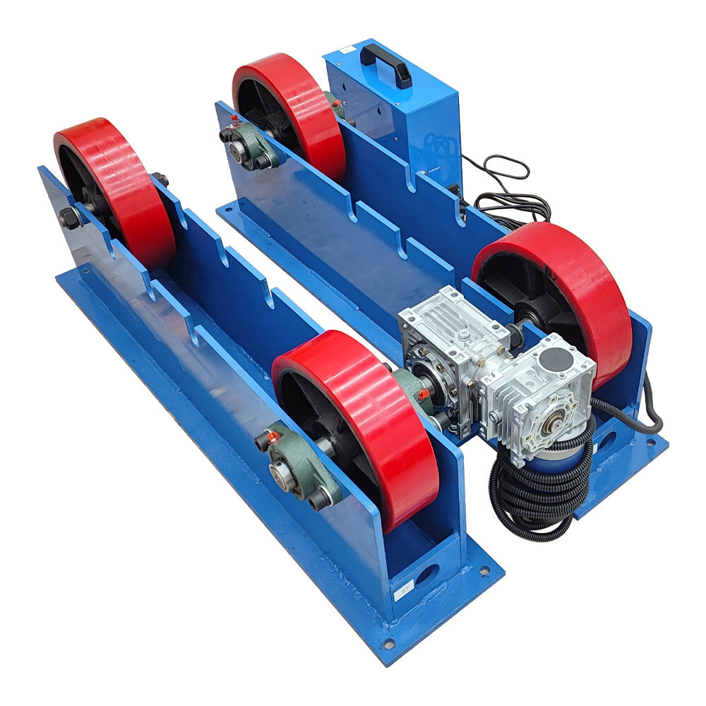 110V 2200LB Tank Turning Welding Rolls Linkage Roller w/ Adjustable Roller Frame
