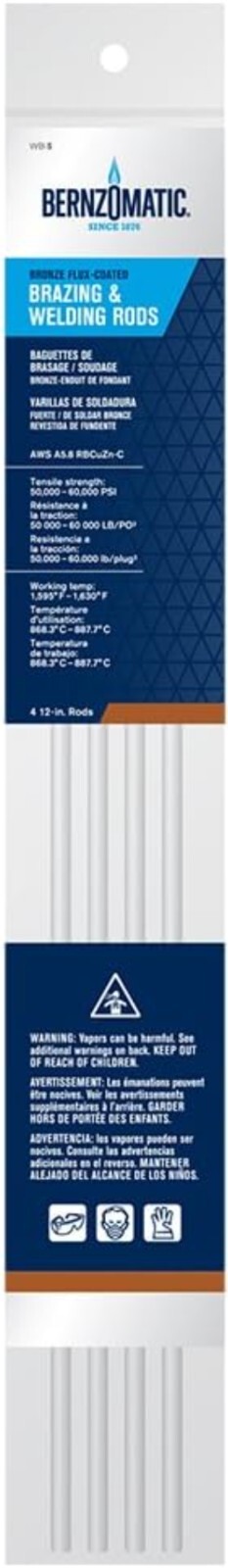 Bronze Flux Coated Brazing Rods – Strong Tensile 4-Piece Set for Welding