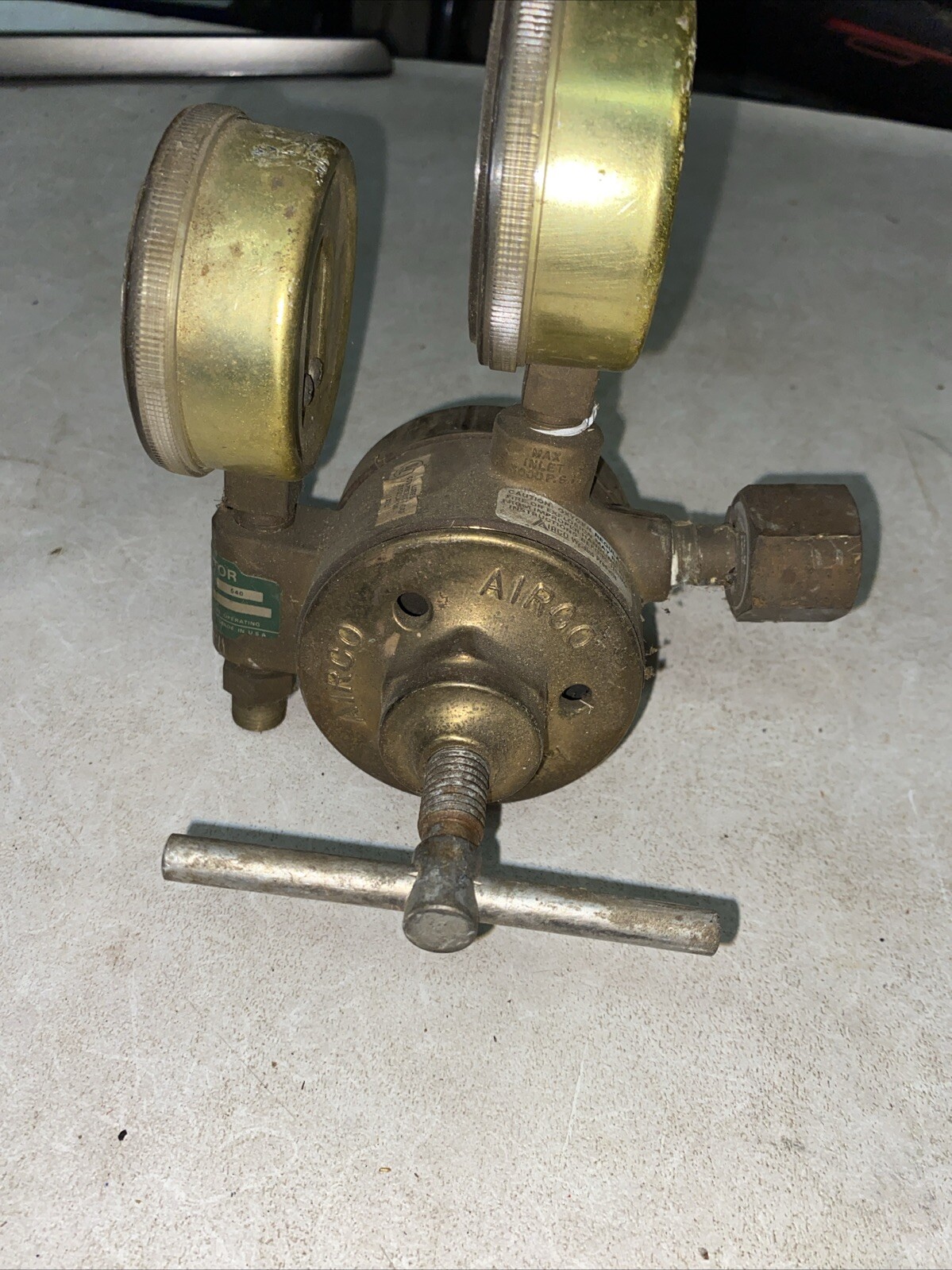 Airco 0806-8456 Oxygen Regulator 540 USA