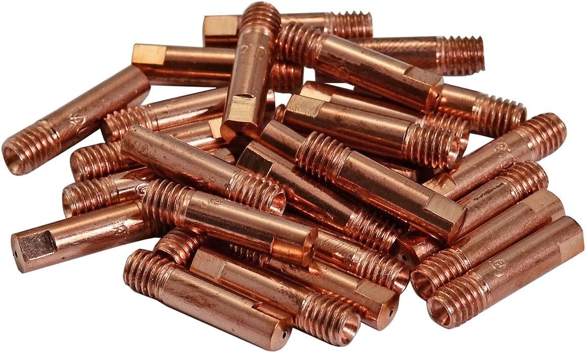 MAG MIG Tips .035″ Φ0.9mm 140.0177 M6x25mm for 15AK MB15 Co2 Welding Torch Pa…