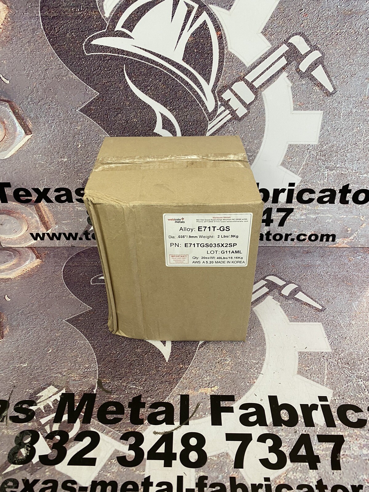 WeldCote Metals E71TGS035X2SP Carbon Steel Flux Cored .035”/.9mm 2Lbs Qty 20