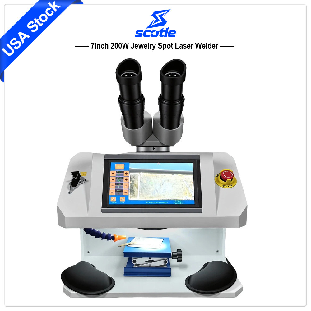 7inch 200W Jewelry Spot Laser Welder Laser Welding Machine For Gold Silver Metal