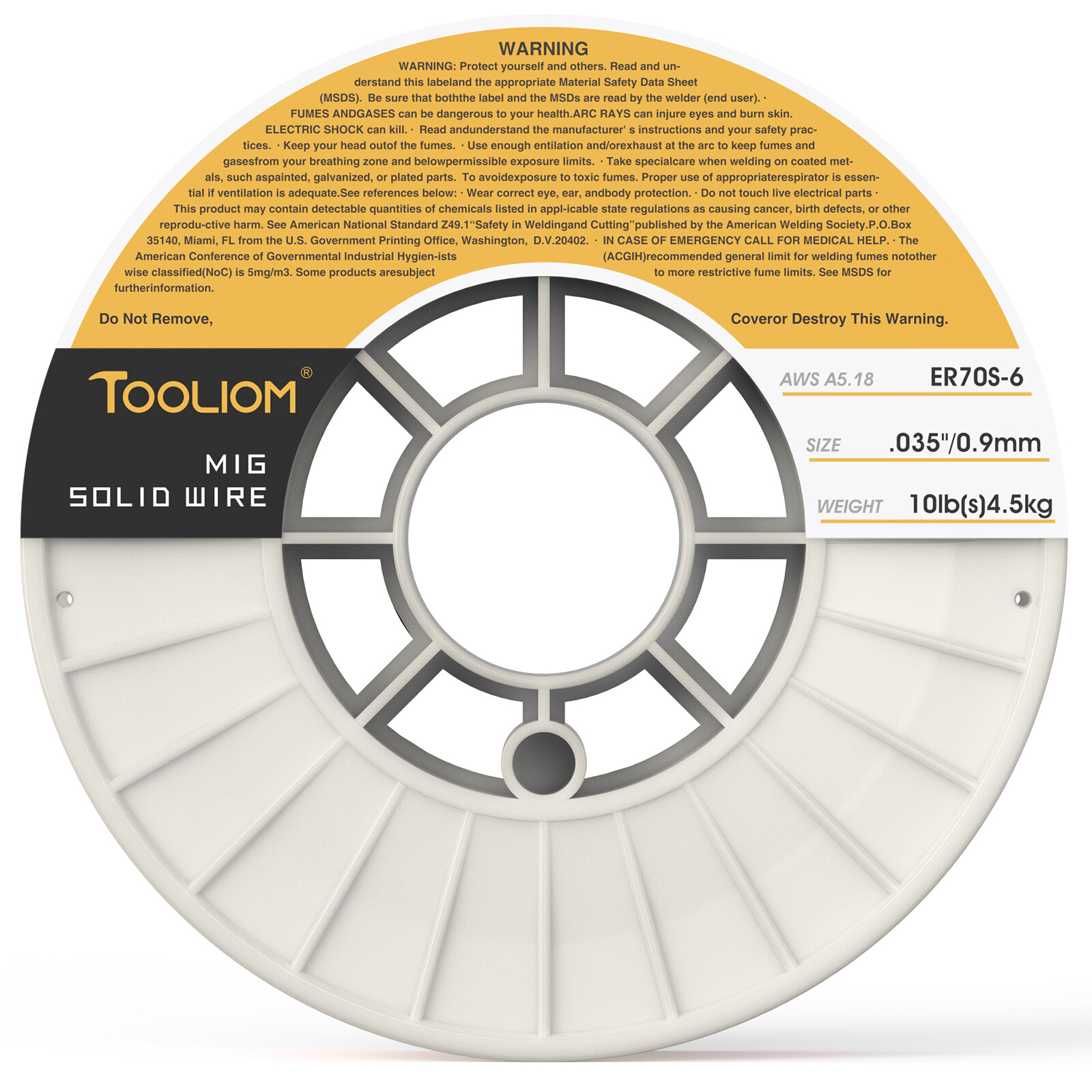 TOOLIOM MIG Welding Wire ER70S-6 .035″ (0.9 mm) 10LB Mild Steel MIG Wire
