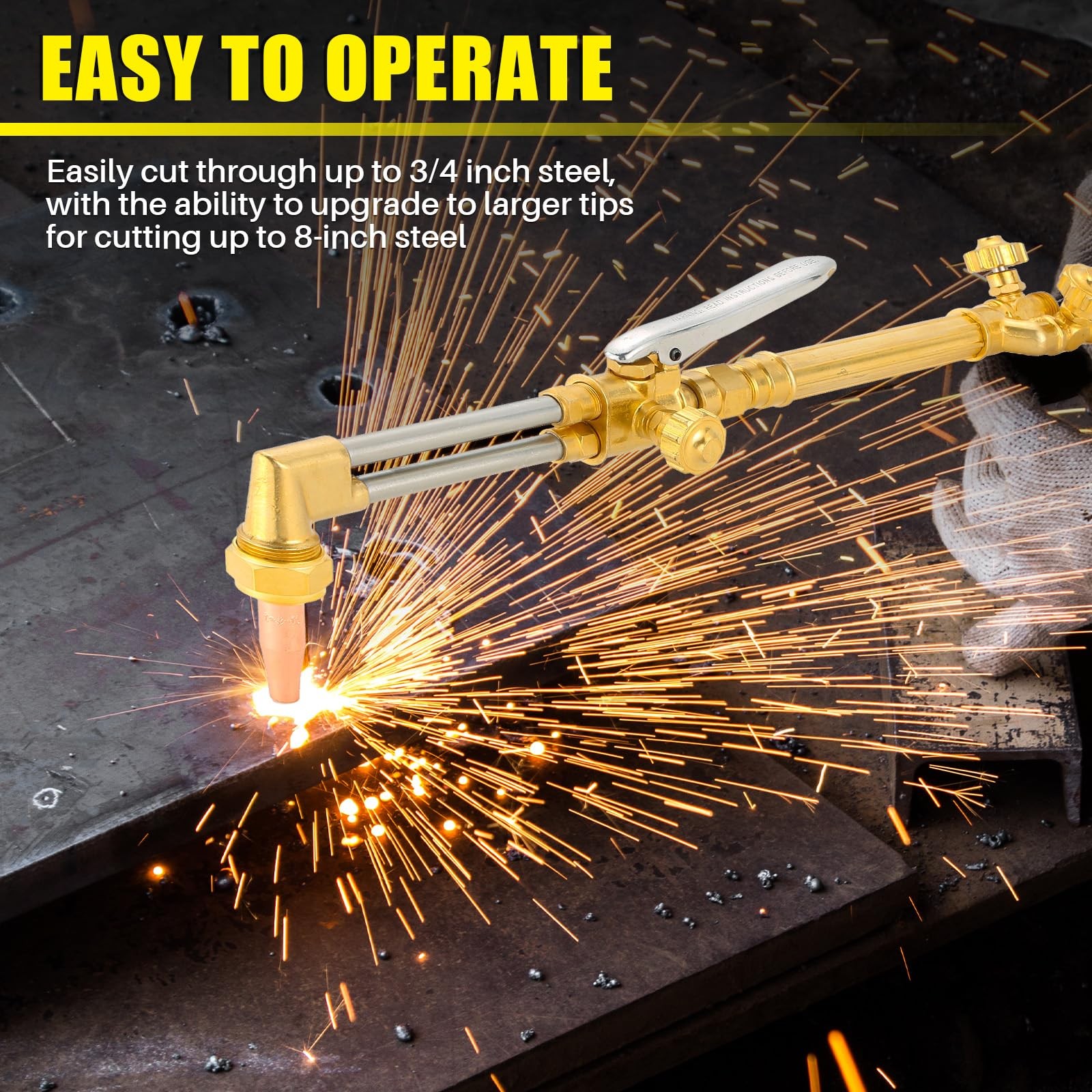 FLKQC Victor Type Cutting Attachment Torch Handle Oxygen/Acetylene Green