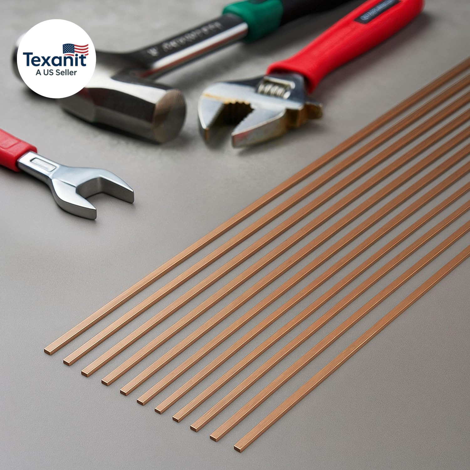 45Pcs Brazing Rods AWS Bcup-5 15% Silver Solder Phos Copper Brazing Alloy Flat W