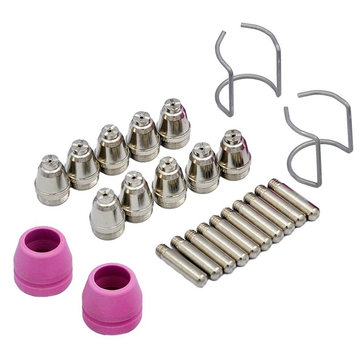 045in 24Pcs Cutting Torch Nozzles Tips Kit Plasma Cutter Torch Consumables