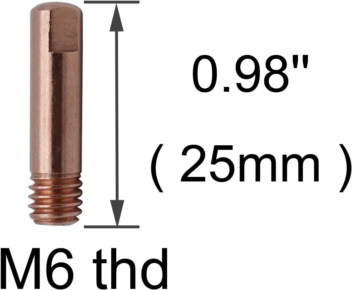 Copper Contact Tips for MIG MAG Welding – .023” M6 Thread – 20 Pack Value Set