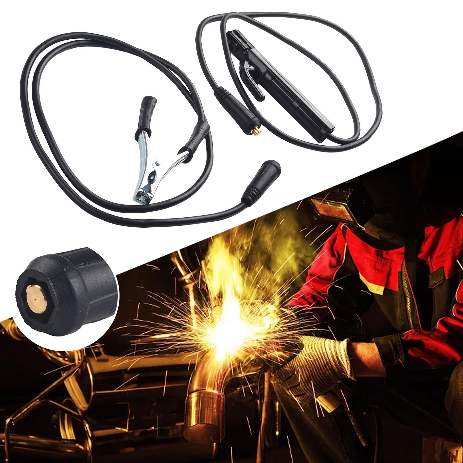 Clamp Wire Grounding 1.5M Cable 1.5m / 59.06inch 10-25 200A