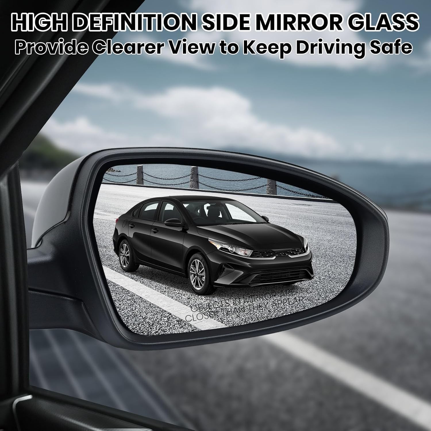Right Passenger Side Mirror Compatible with 2019 2020 2021 2022 2023 2024 Kia Fo