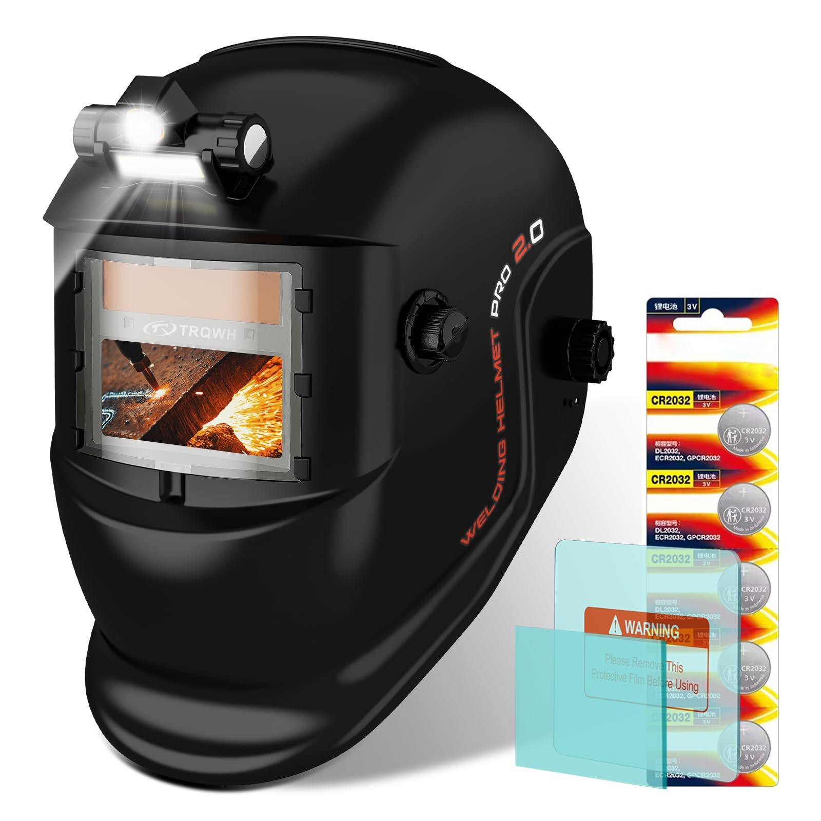 Welding Helmet with Light Auto Darkening, True Color, Shade 4/9-13 Solar Powered