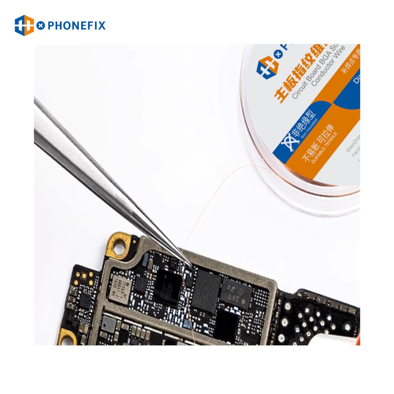 0.02mm 120M Phone Motherboard Soldering Jump Wire Pure Copper Non-Insulated C…