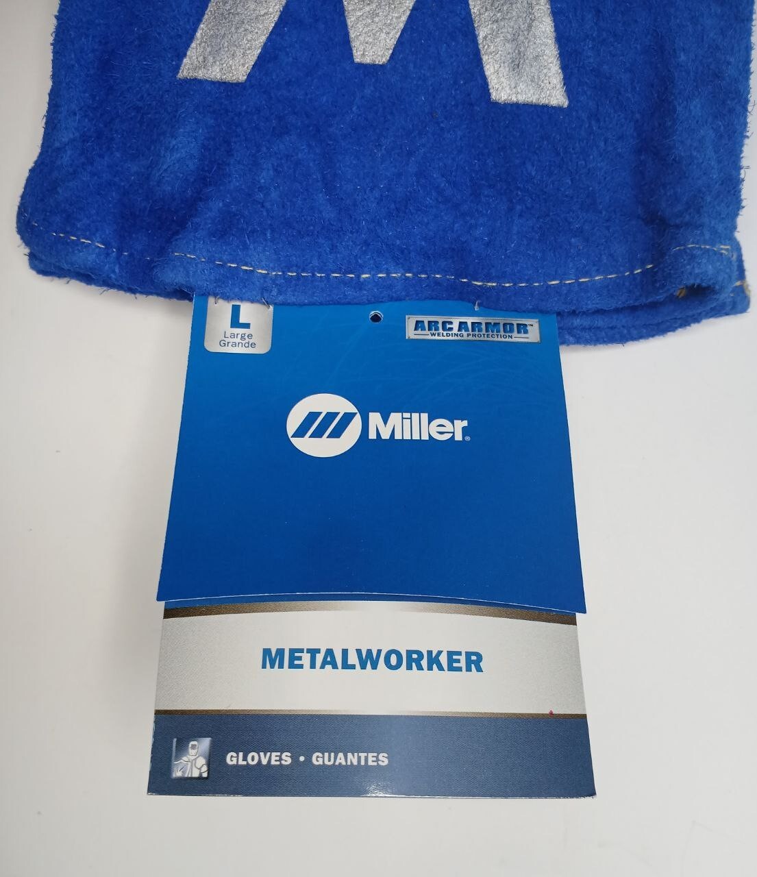1 Pair 13″ Blue Leather Welding Gloves Metalworking Large New
