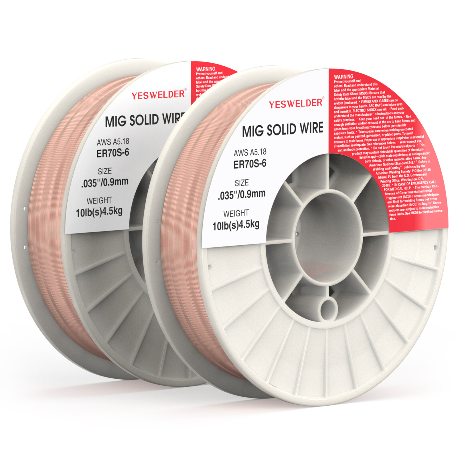 ER70S-6 .035″ (0.9 mm) Mild Steel MIG Welding Wire – 10 Lbs (2 Rolls)
