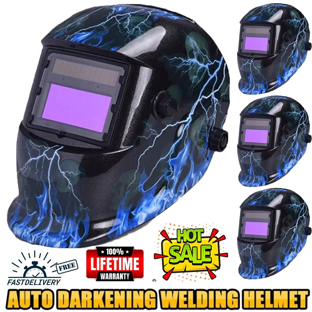 4PCS NEW Auto Darkening Welding Helmet Arc Tig mig Grinding Welders Mask Solar