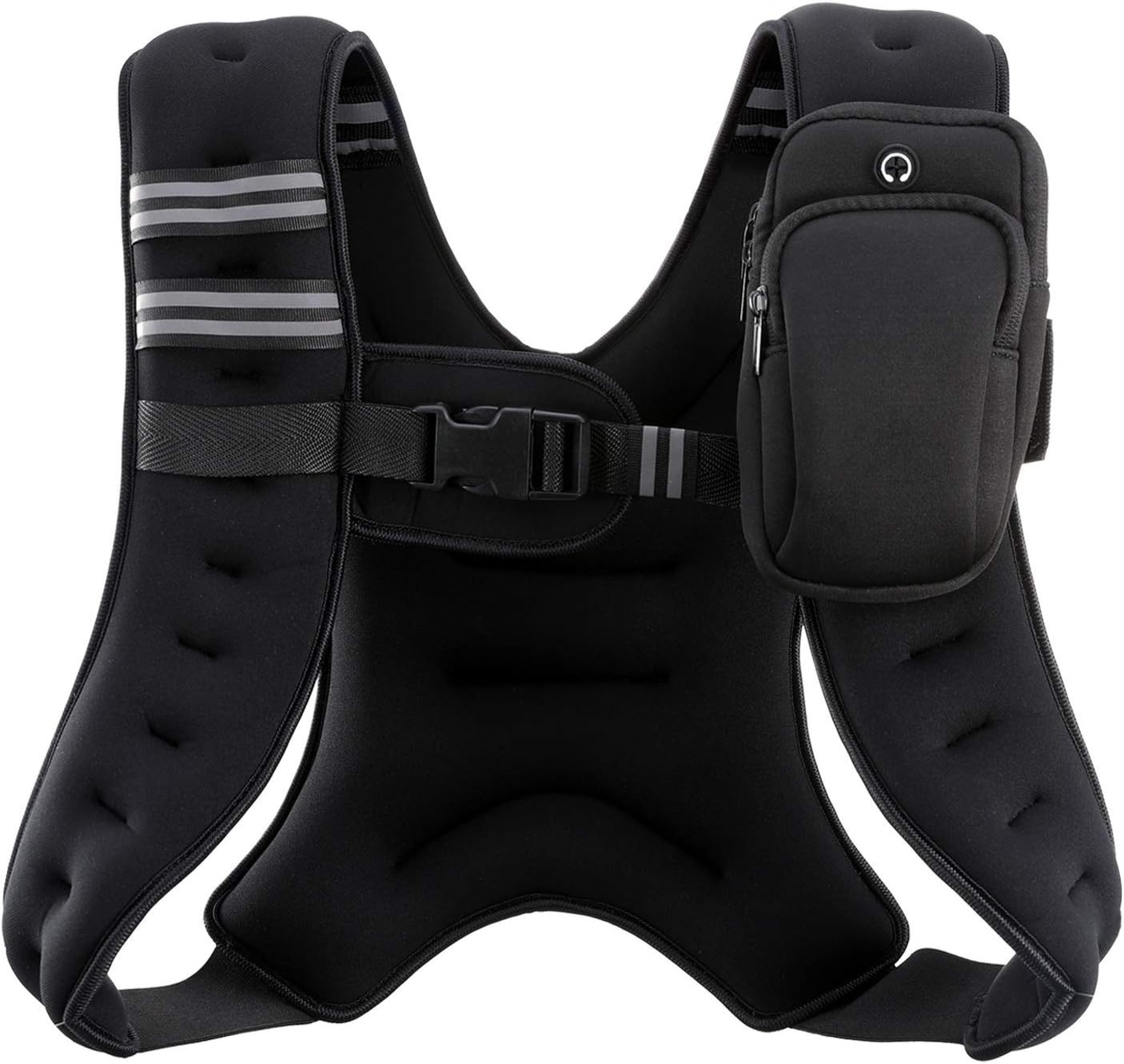 Weighted Vest, 6lb/8lb/12lb/16lb/20lb/25lb/30lb Weight Vest w/ Reflective Stripe
