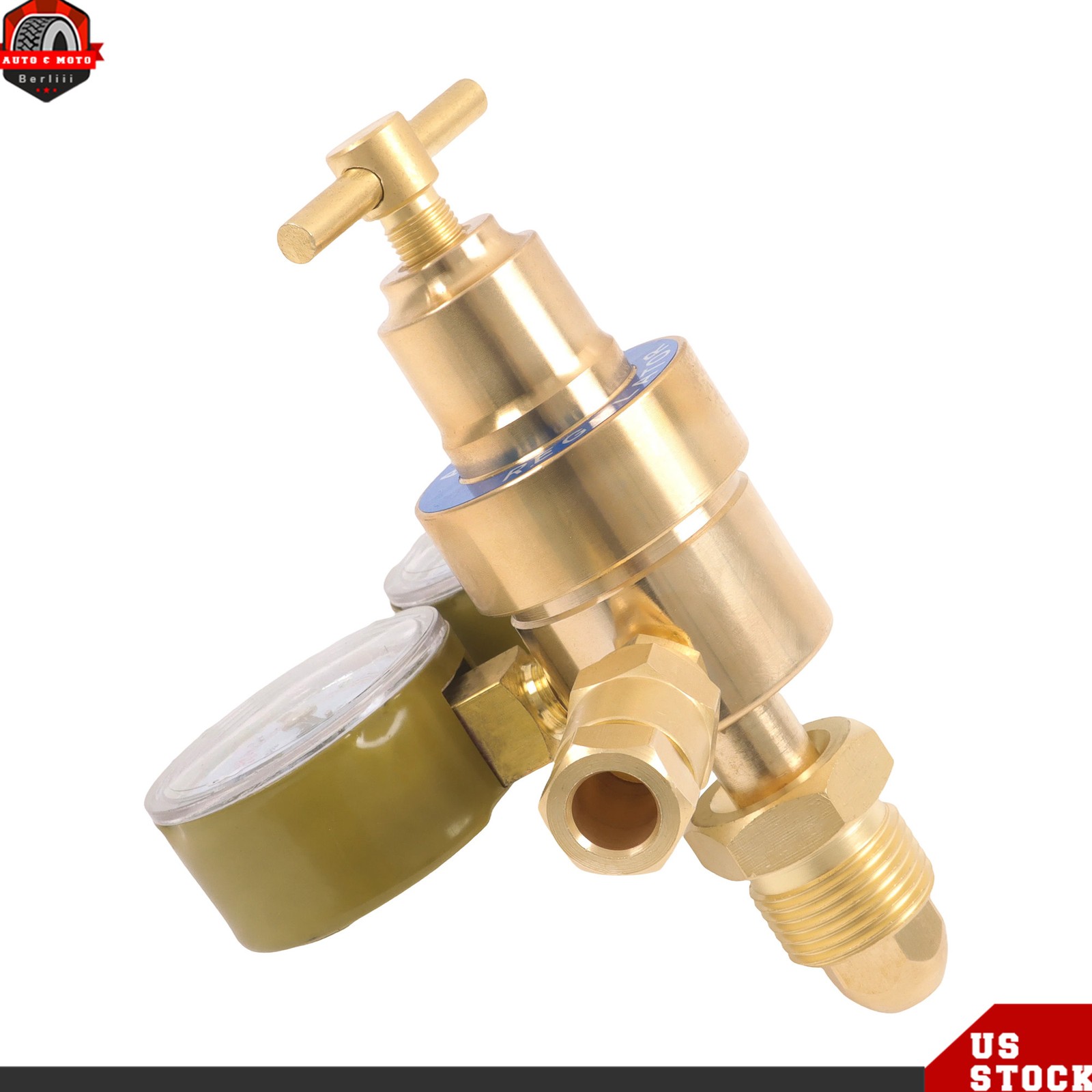 0 to 400PSI Argon Regulator/Flowmeter Dual Gauges for CGA580 MIG & TIG Welding