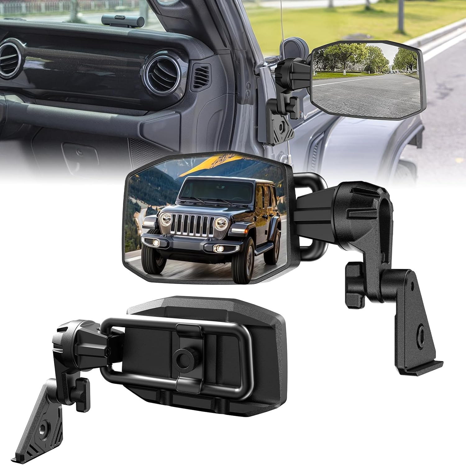 Mirrors Doors off Compatible with Jeep Wrangler JL and Gladiator JT 2018-2026, 2