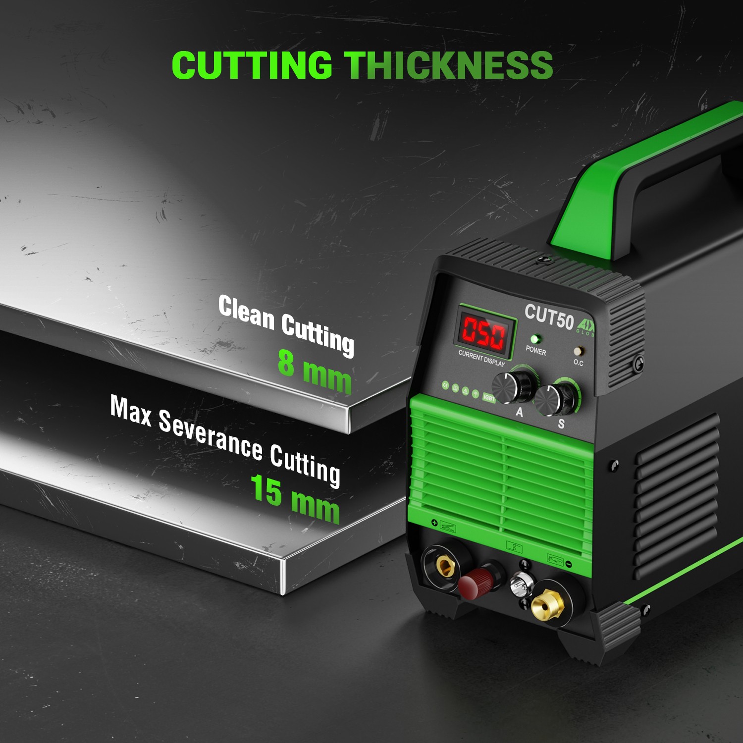 Plasma Cutting Machine HF 50Amp Non-Touch Pilot Arc Plasma Cutter 8-15CM &Helmet
