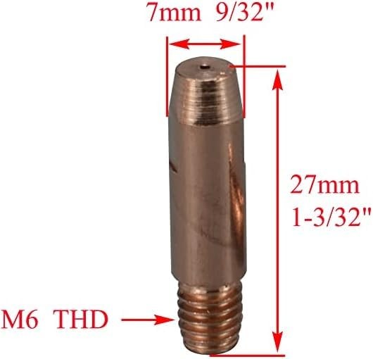 MIG MAG Tips M6 140.0169 .035″ 0.9mm Copper Consumables for 24KD MB24 CO2 Wel