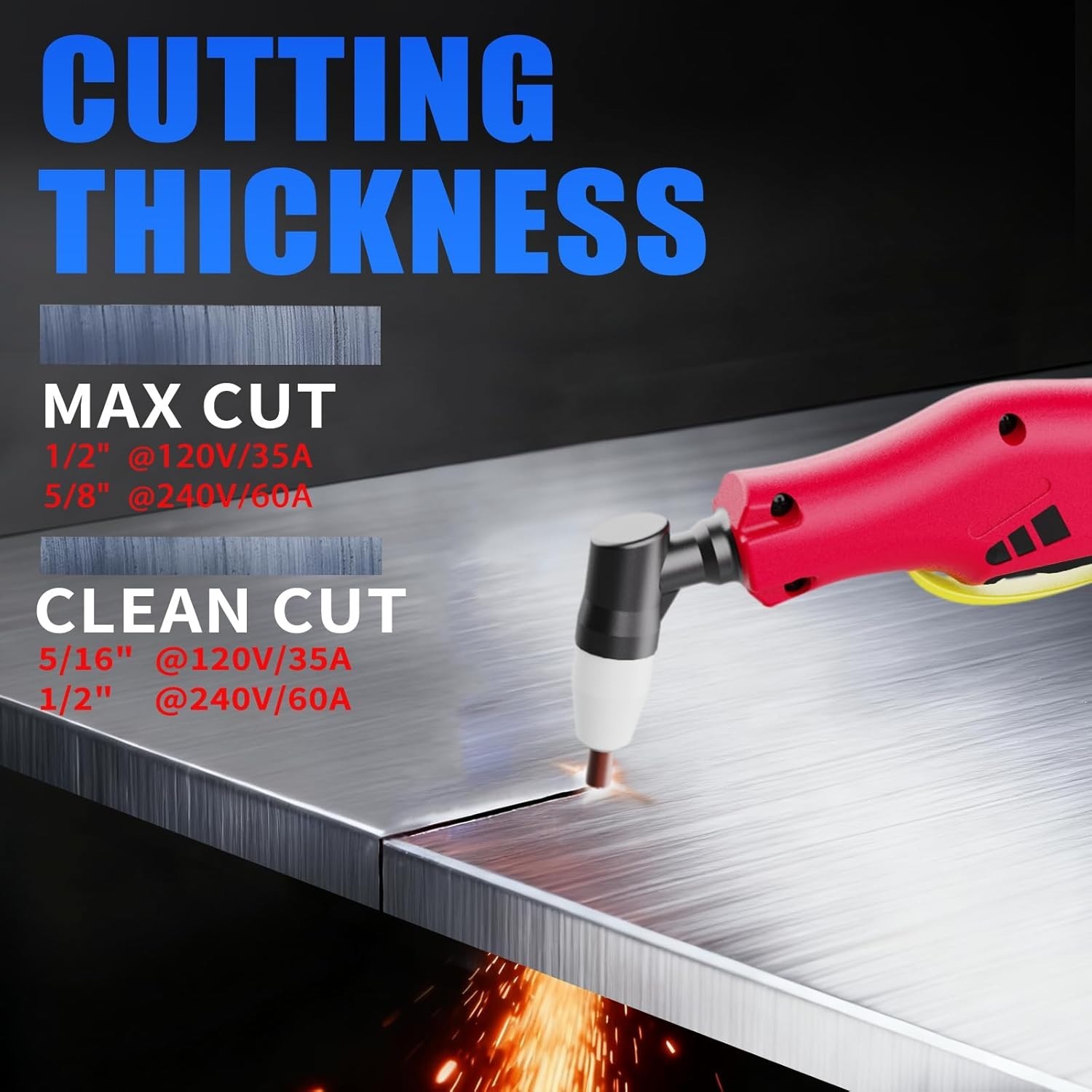 RBC6000D Max 60A Plasma Cutter, 120/240V Dual Voltage, 1/2″ Clean Cut, 5/8″ Max.