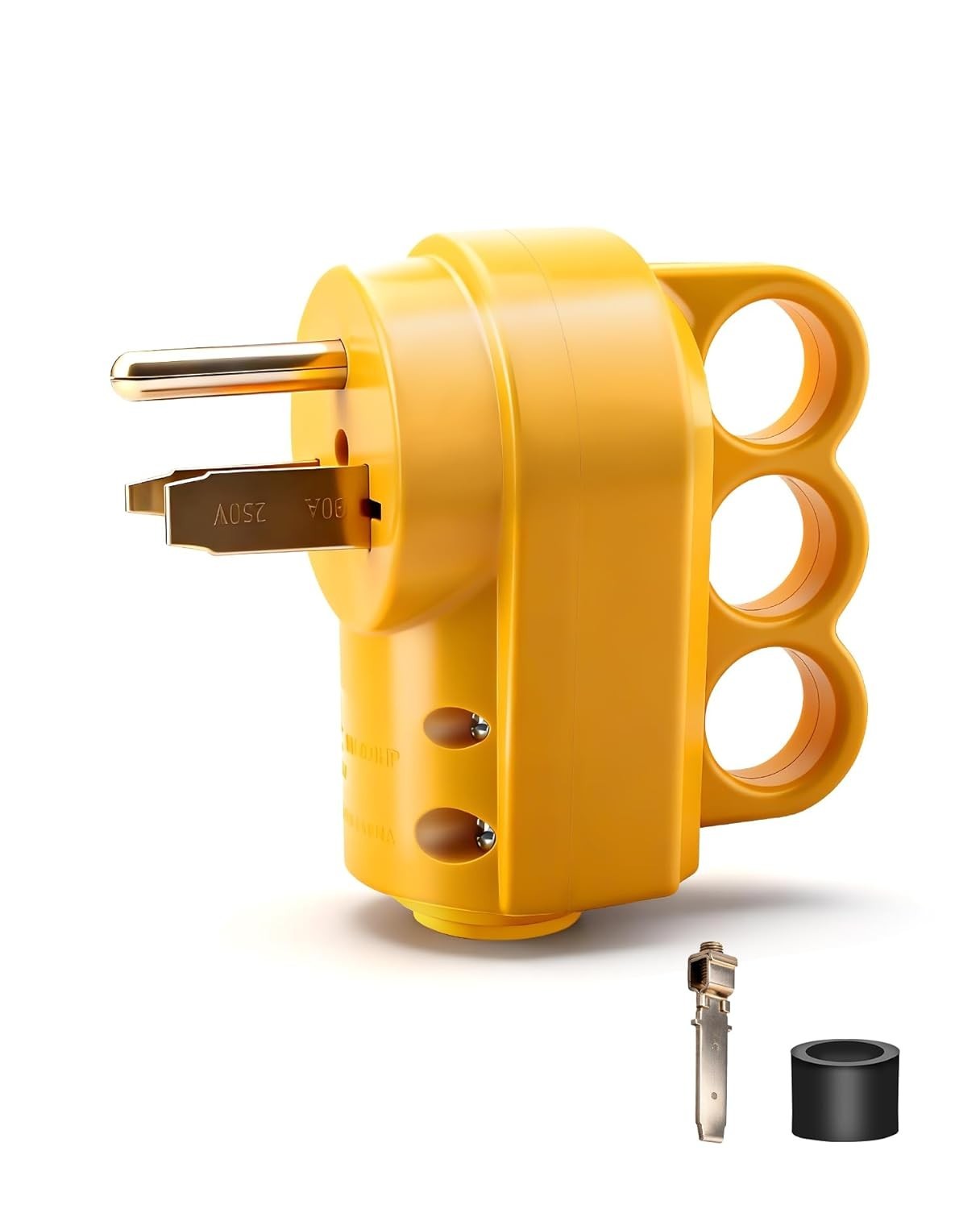 Durable Yellow NEMA 6-30P/6-50P Plug – 250V, Heavy Duty with Long-Lasting Design