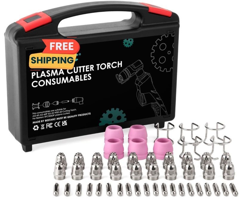 Kit 50 boquillas corte plasma con caja, compatible AG60 WSD60 AG60P BTC500DP