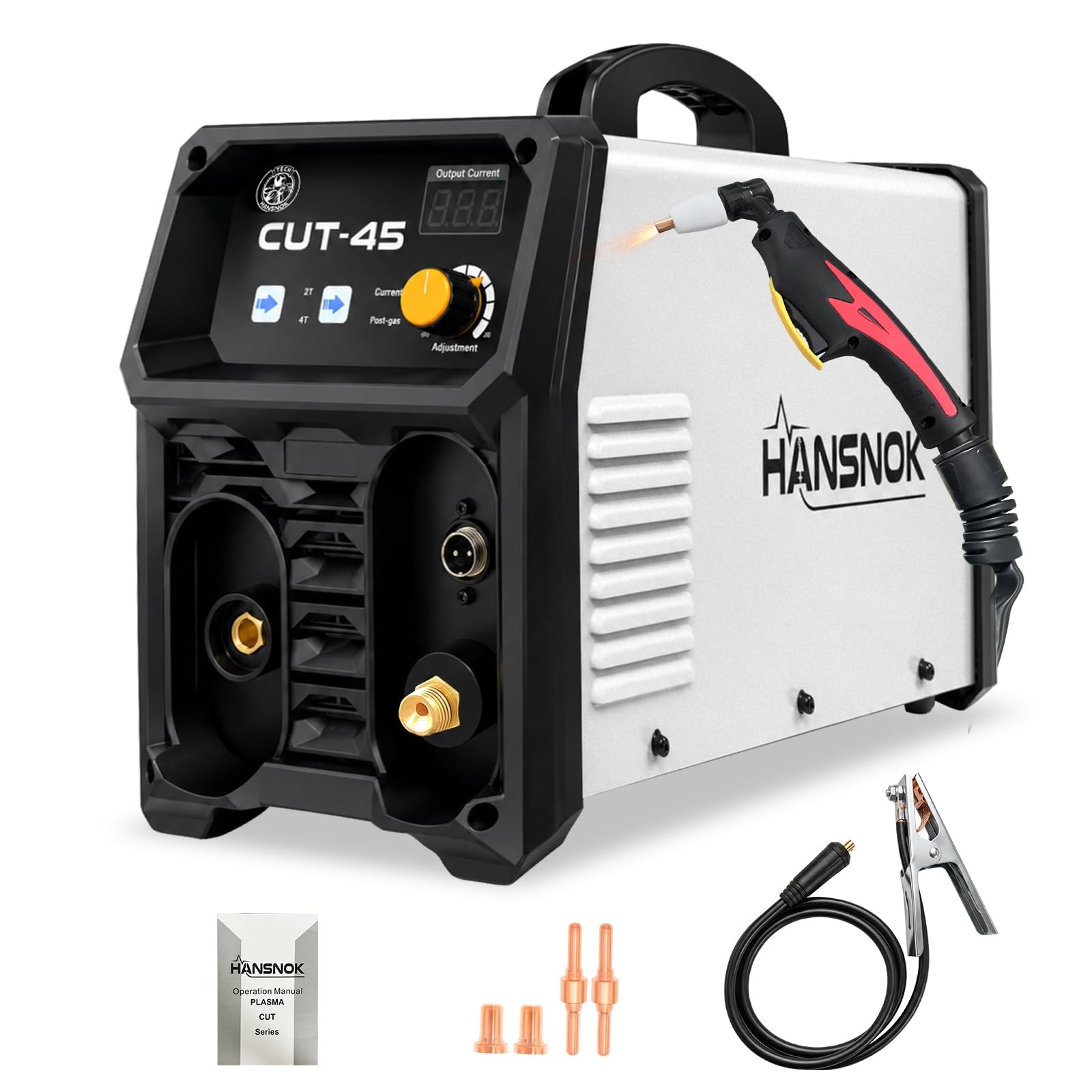 45A Plasma Cutter Built-in Air Compressor 120V IGBT Inverter Portable CUT-45