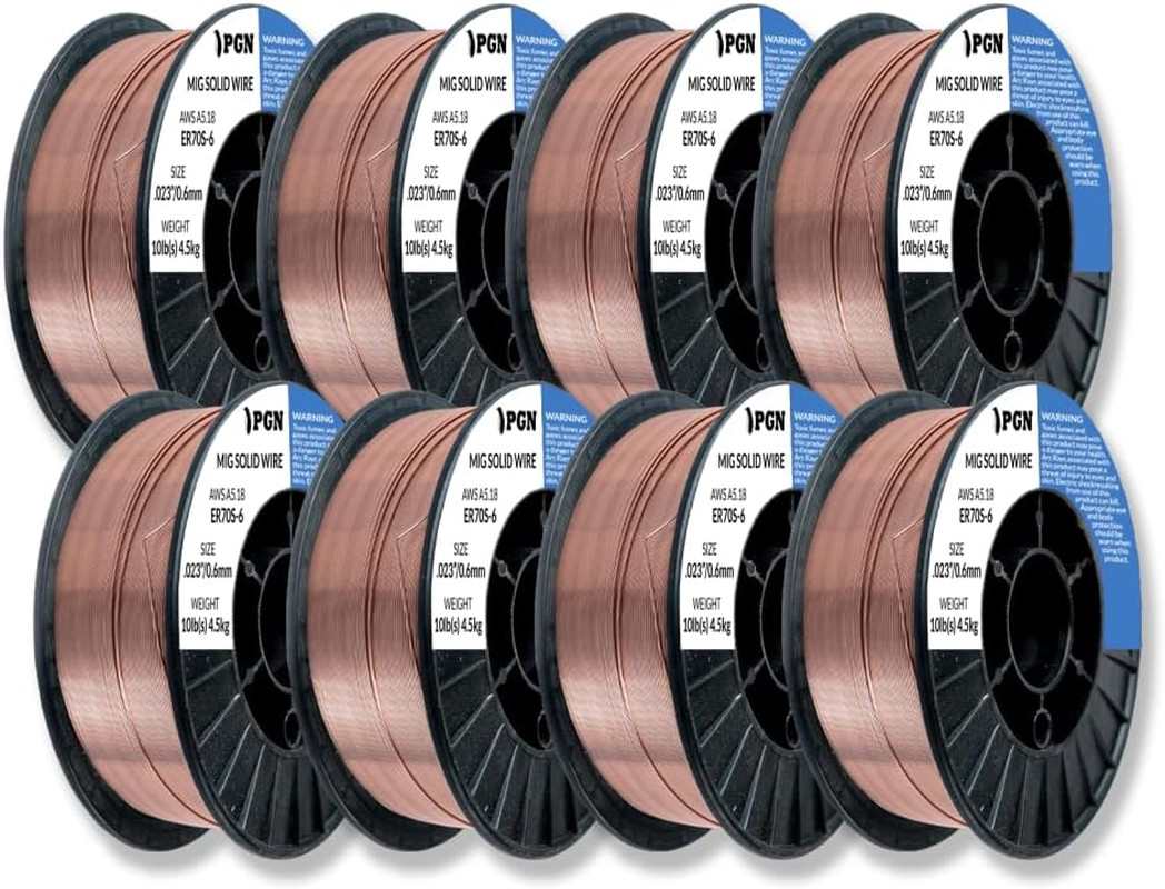 PGN Solid MIG Welding Wire – ER70S-6 .030 Inch – 10 Pound Spool – Mild Steel MIG