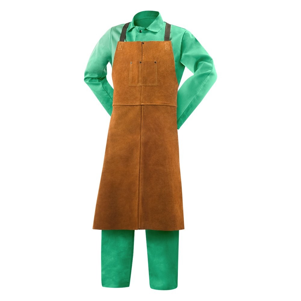 Steiner 92166 42″ x 24″ Brown Side Split Cowhide Welding Bib Apron