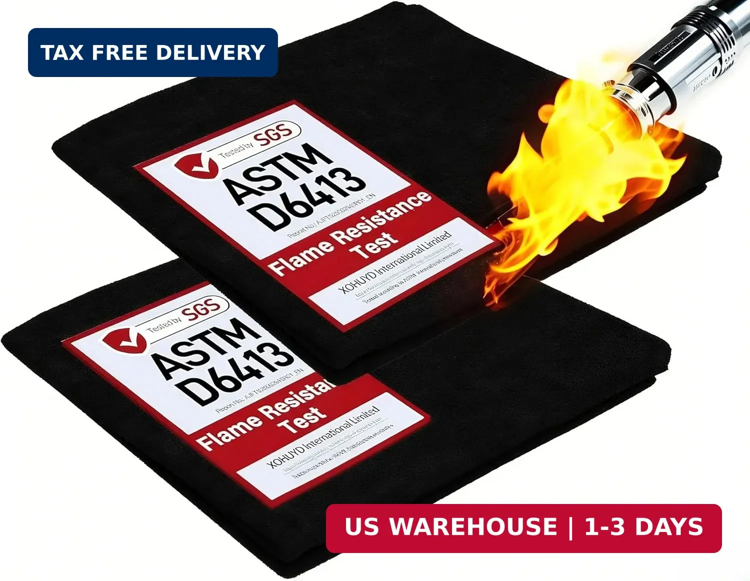 2 Pack 20″ X 20″ Fireproof Welding Blanket & Pad, 5mm Thickened Heat Resistant C