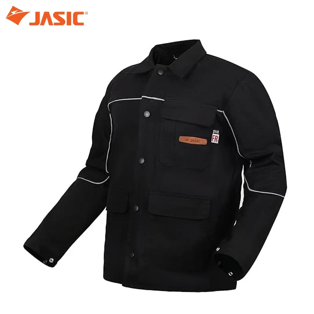 JASIC Welding Jacket 11 oz Cotton Flame Resistant(FR) Light weight Weld Clothes