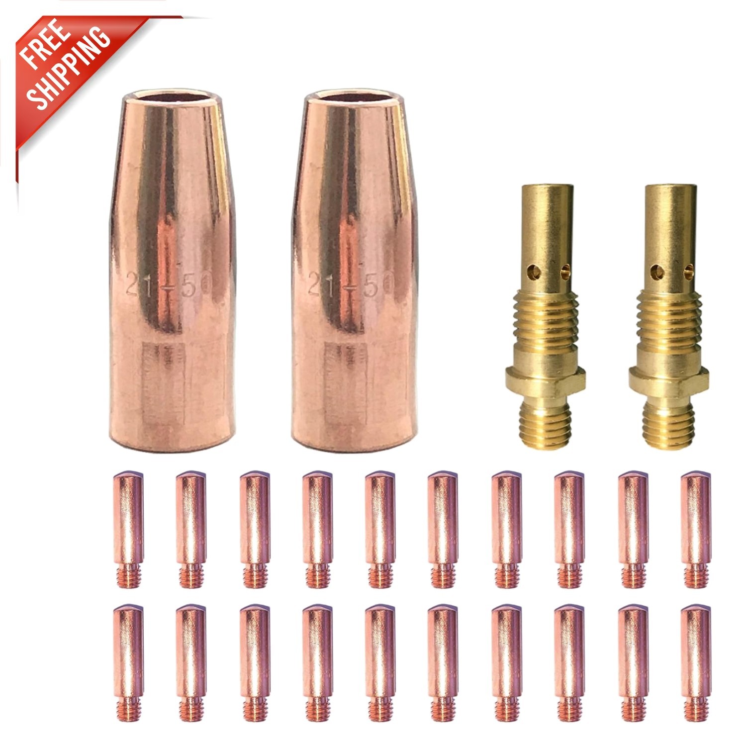 Precision MIG Welding Accessories: Contact Tips & Nozzles for Lincoln & Tweco