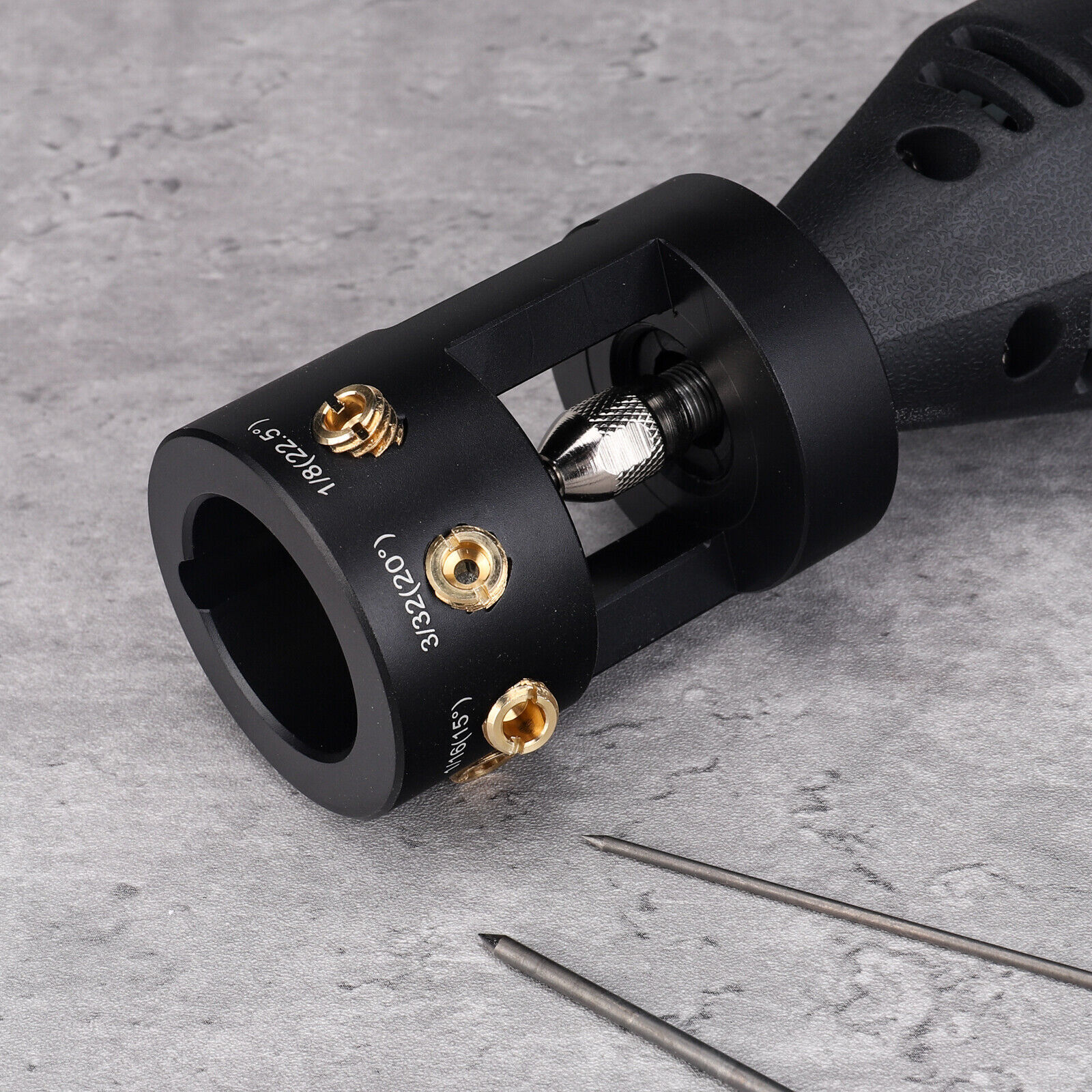 TIG Welding Tungsten Sharpener Grinder Multi-Angle 4 Guides Offsets Head Tool.
