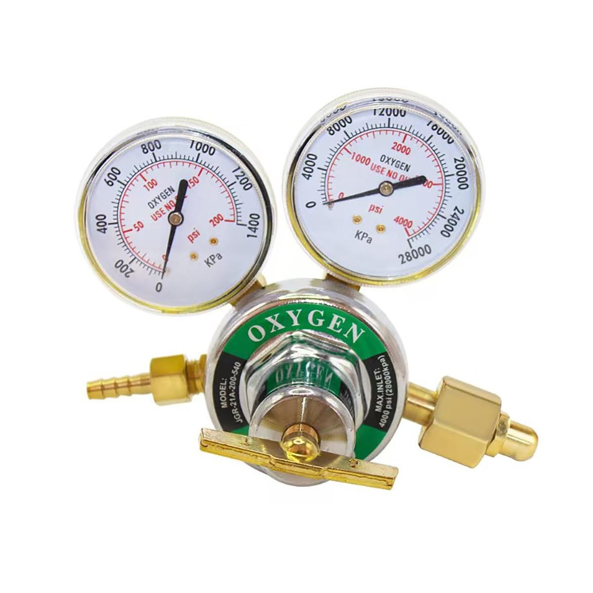 JZWELD Oxygen Regulator for Gas Cutting Welding Torch, CGA540 Inlet