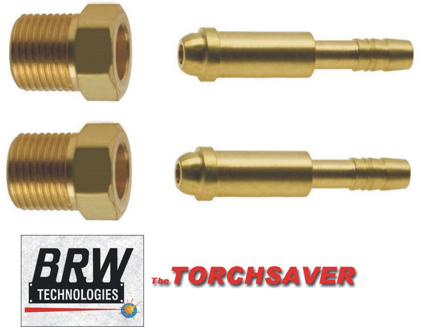 Argon RH B size Nut & Nipple x 1/4″ Hose Barb Western AW14A nut & AW17 nipple