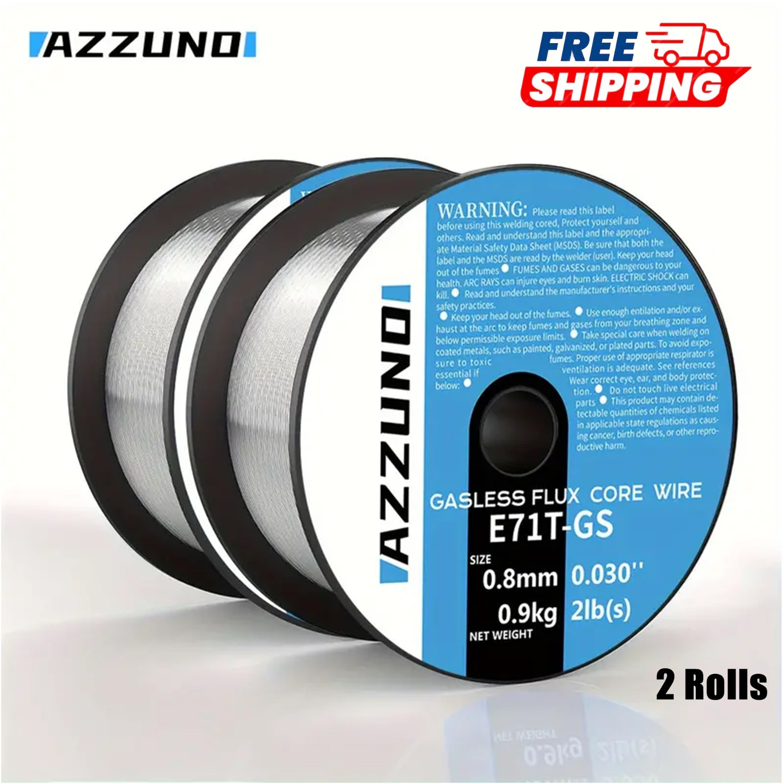 2-Pack MIG Welding Wire E71T-GS .030″ 0.8mm, 2 lb Each, Gasless Flux Core Wire