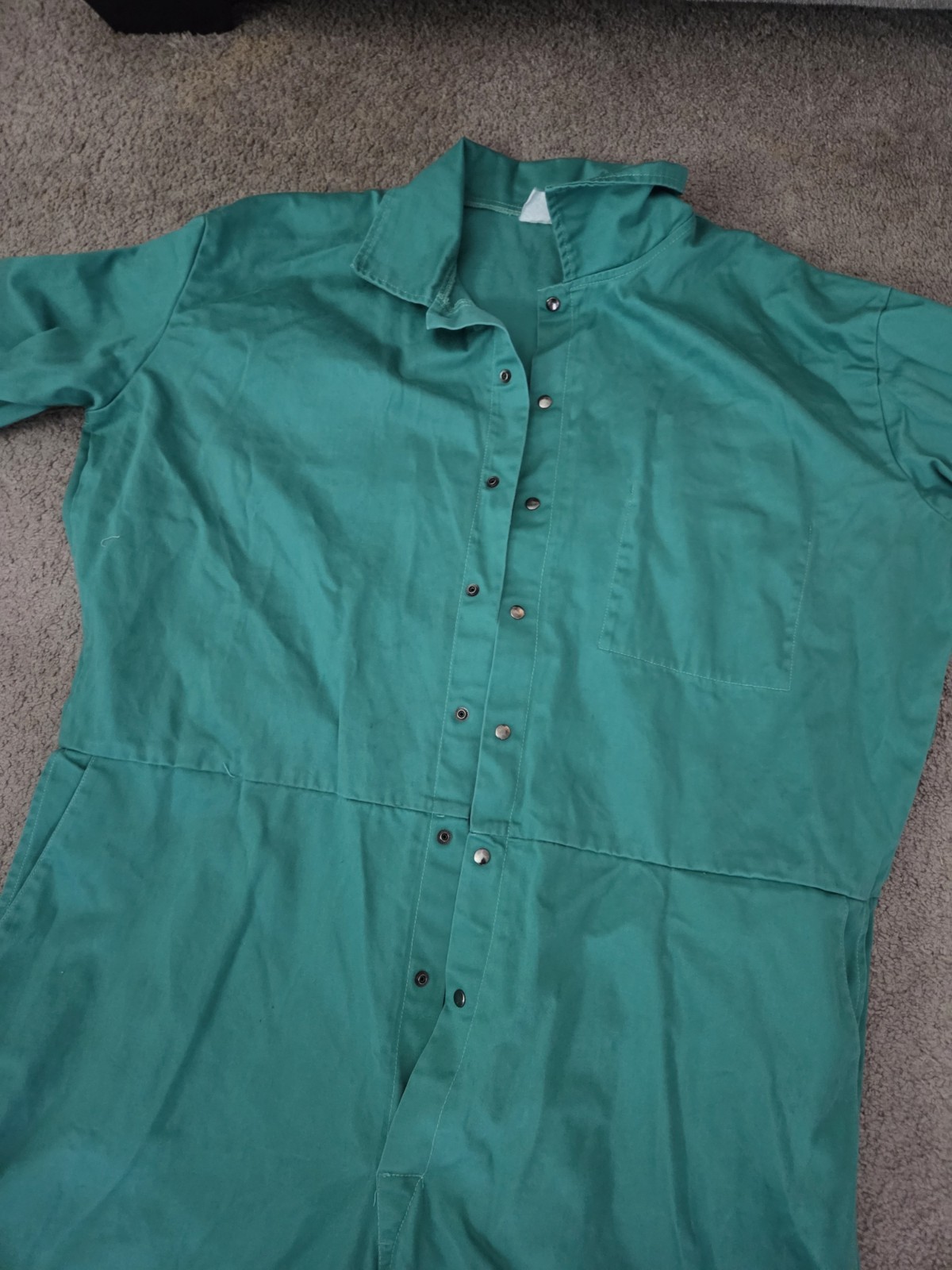 Steiner coveralls 3XL Green Weldlite 9oz fabric, lay flat collar