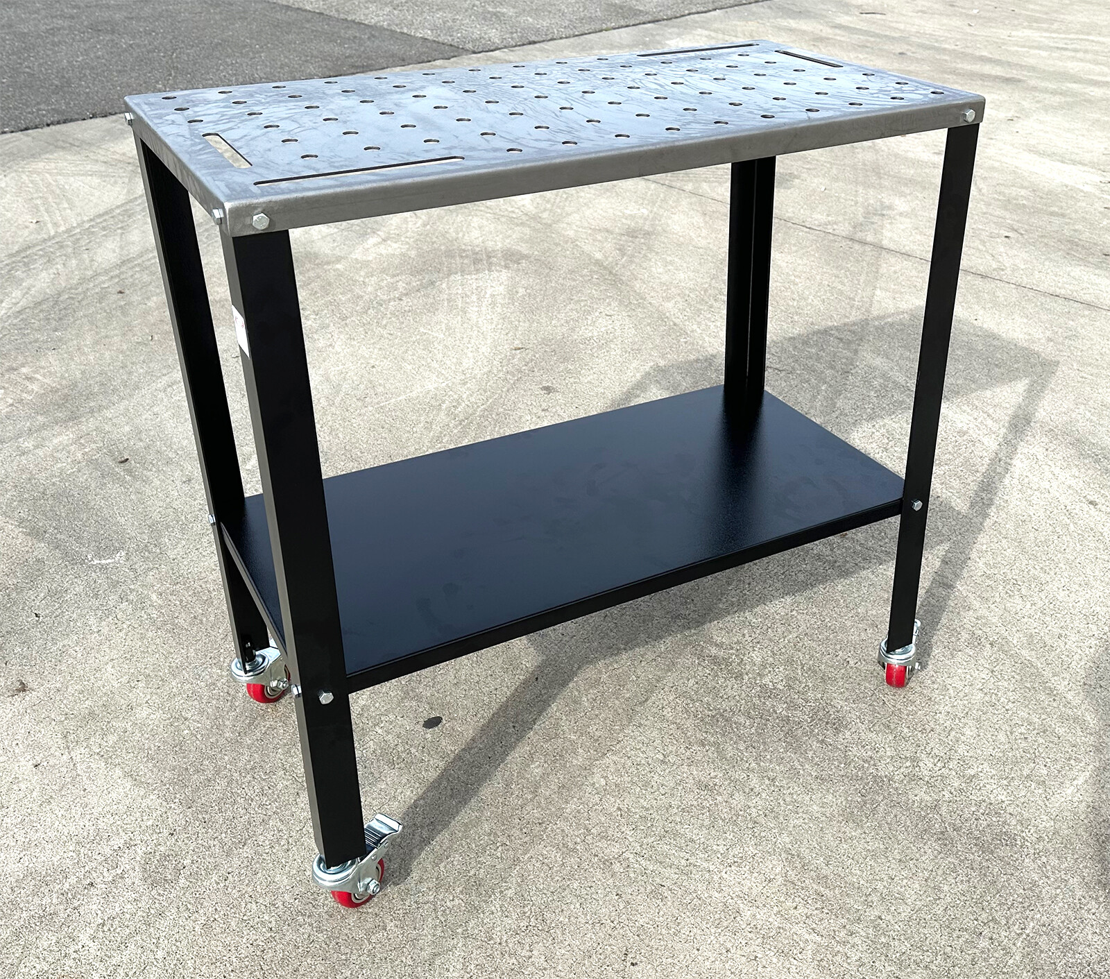 Steel Welding Table Cart 1200lbs Capacity 36″ x 18″ Countertop w/Swivel Casters