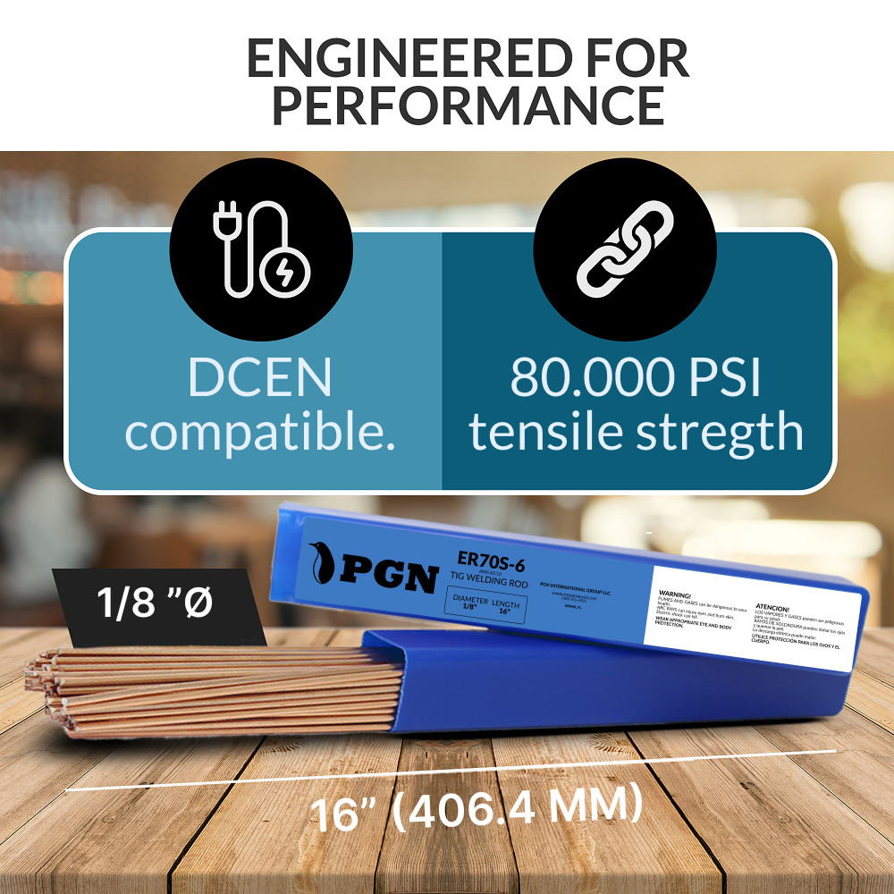 ER70S-6 10LB 1/8″ x 16″ Mild Steel TIG Welding Rod – PGN