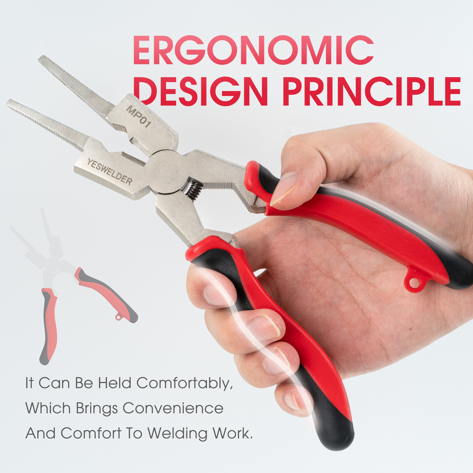 8-Inch MIG Welding Pliers with Rentention Chain, Anti-Rust MIG Welding Pliers