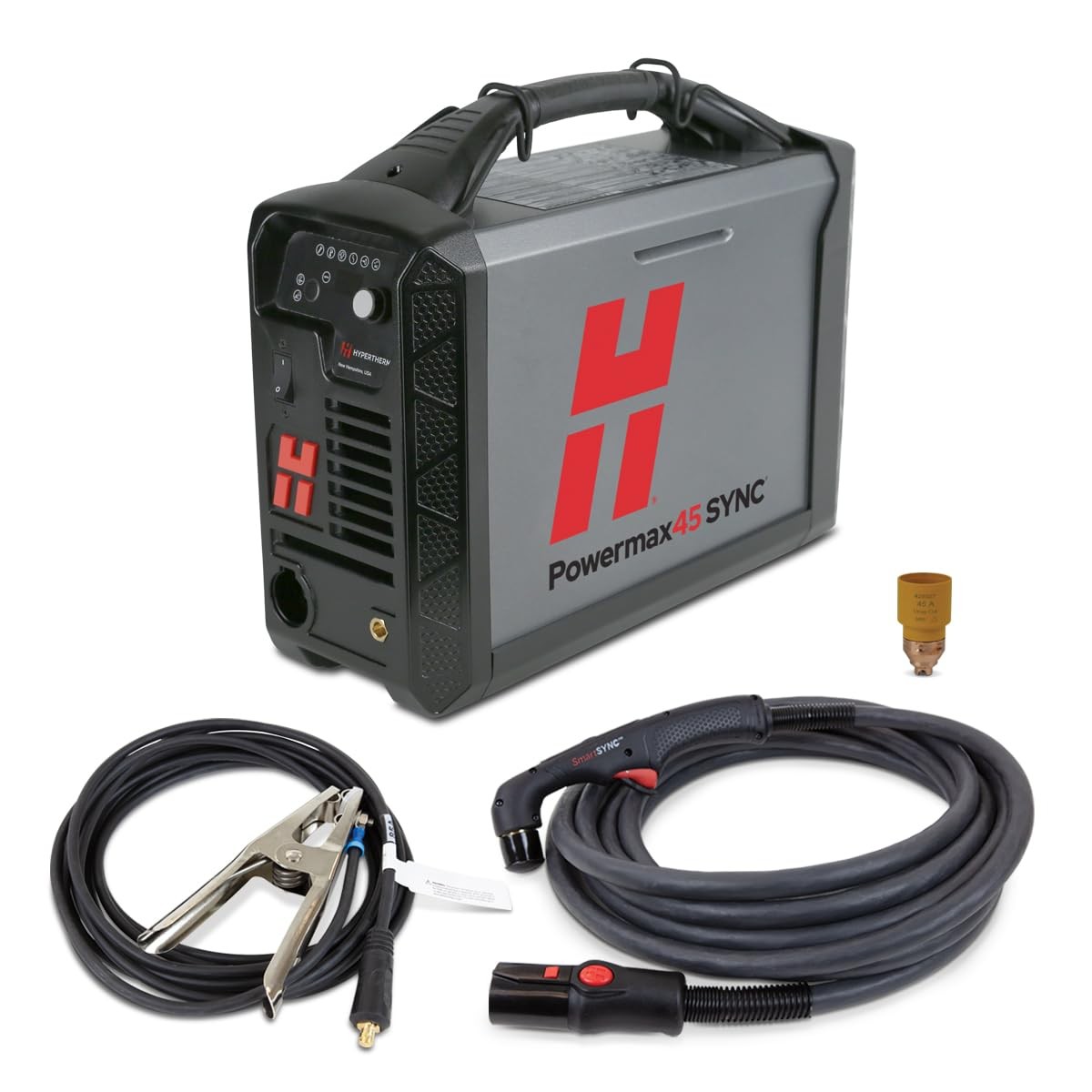 Hypertherm 088560, Powermax 45 SYNC Plasma Cutter w/ 20 ft. 75 Degree Handhel…