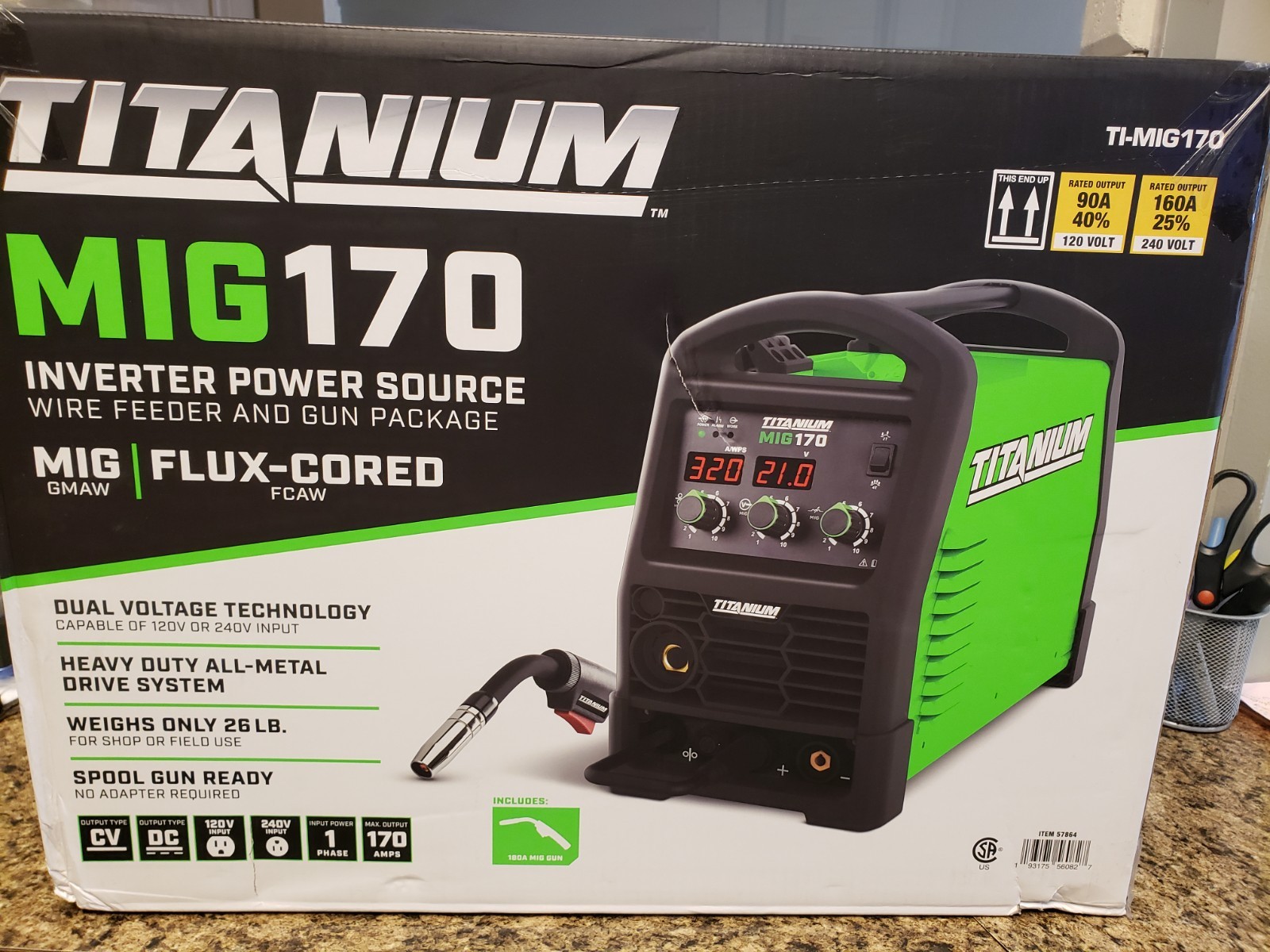 TITANIUM MIG 170 Professional Welder TI-MIG 170, 57864 New