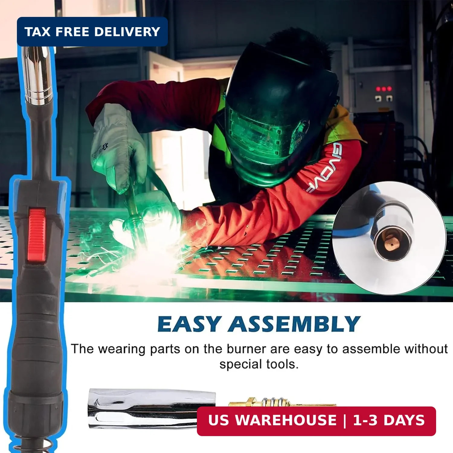 MIG Welder MB15 AK MIG Welding Gun Accessory Kit 14 PCS Contact Tip .024” 0.6MM