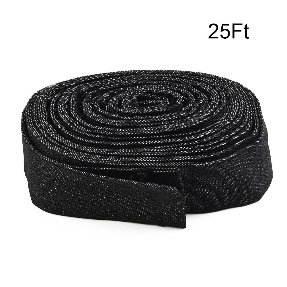 for Protective Cover Tape Metalworking 7.5m / 25ft Black Cable Cover Cotton
