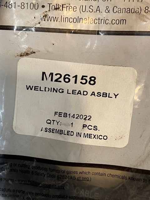 Genuine Lincoln Electric Magnum Pro Magnum M26158 Welding Lead Assembly