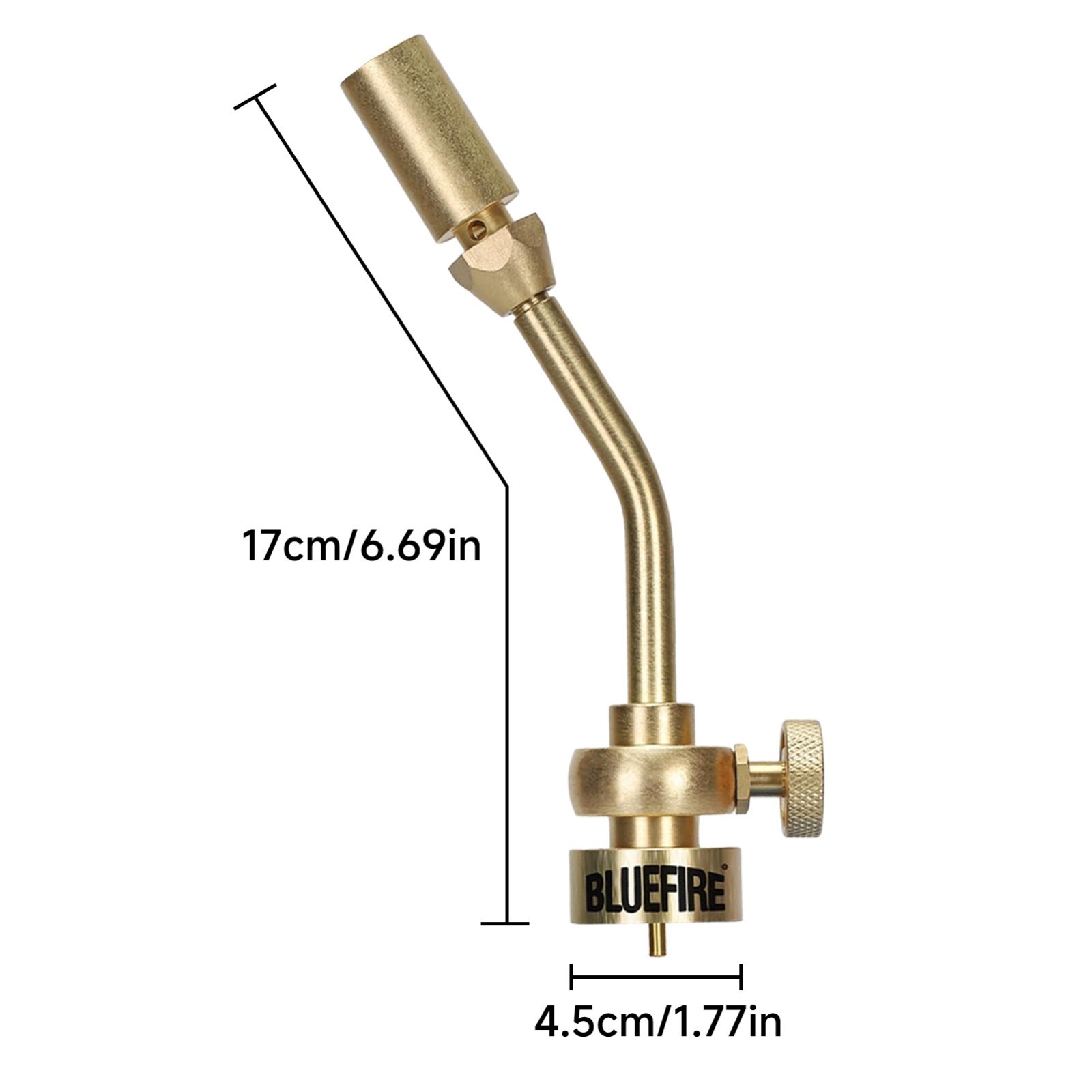 BLUEFIRE Solid Brass Jumbo Pencil Flame Gas Welding Torch Head Nozzle Torch Only