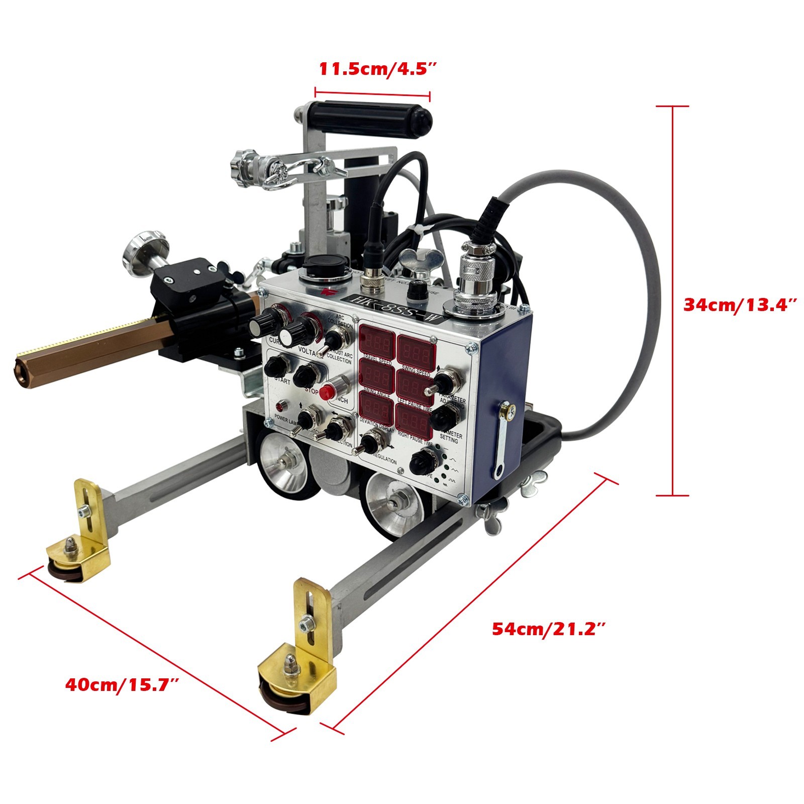 110V HK-8SS-W Swing Type Magnetic Fillet Welding Auto Trolley Welding Carriage