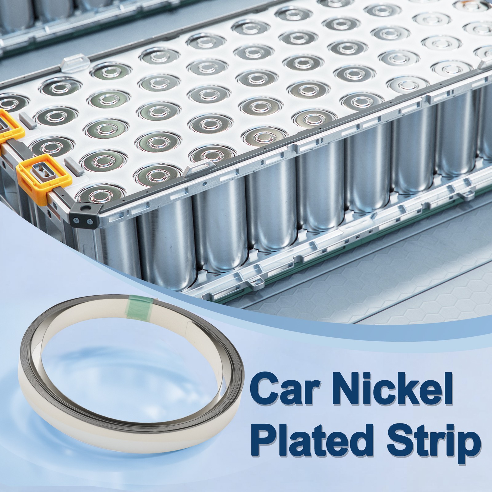 300x8x0.2 mm Car Nickel Plated Tape Plate for 18650/21700/26650 Battery