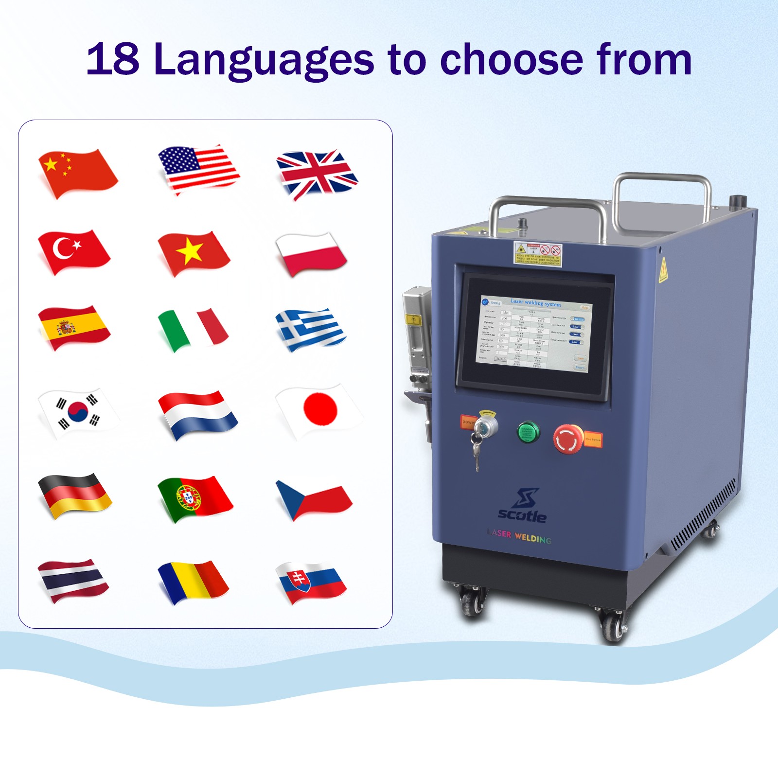 1500W 2000W 4IN1 Laser Welding Machine Metal Cutting Cleaning Air Cooled SUP 28F